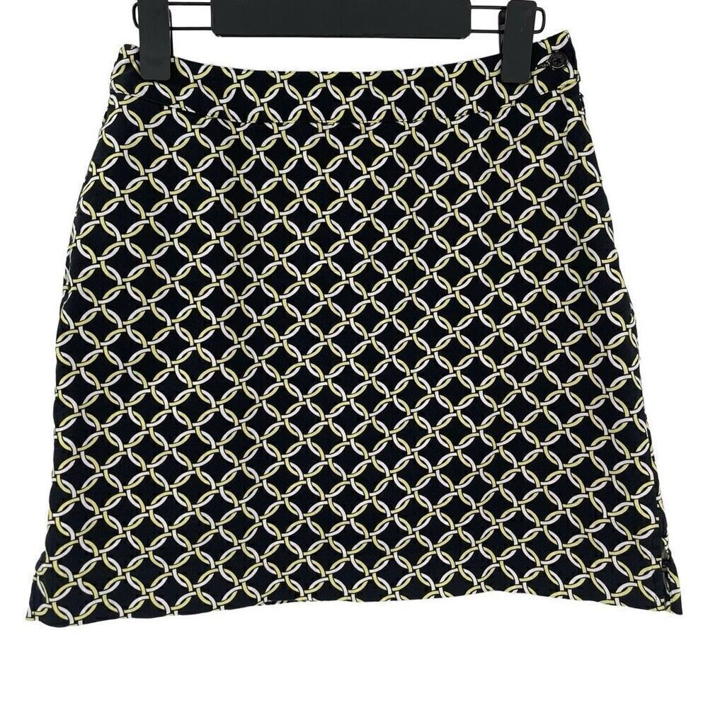EP Pro Golf Performance Skort Built In Shorts Pockets Women 4 Black Yellow White